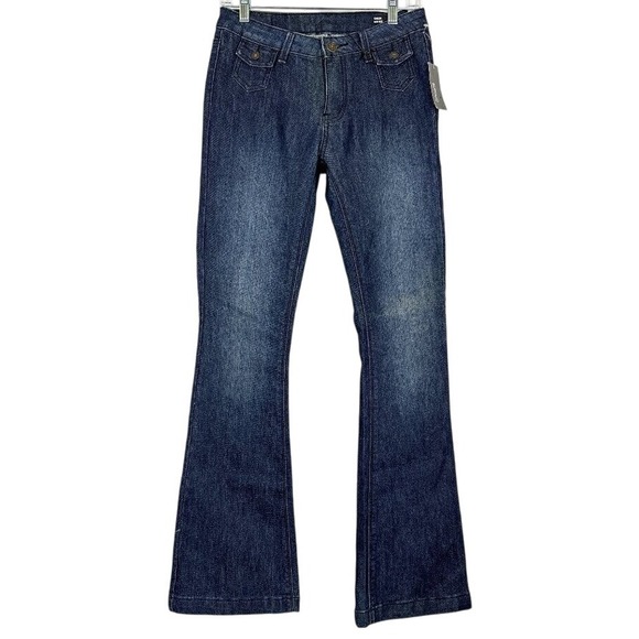 Buffalo David Bitton Denim - NWT Buffalo David Bitton Gallia Mid Rise Flare Jeans Women's 27 x 33 Dark Wash